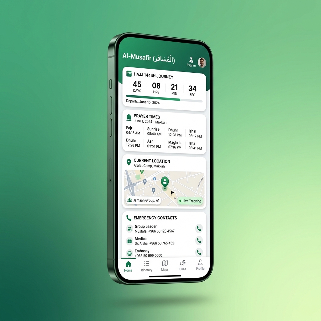 Jamaah Super App Mockup